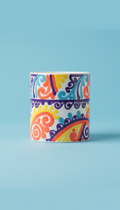 Hand-Painted Ceramic Mug Ethnic Patterns