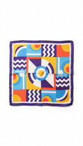 Retro Graphic Silk Scarf